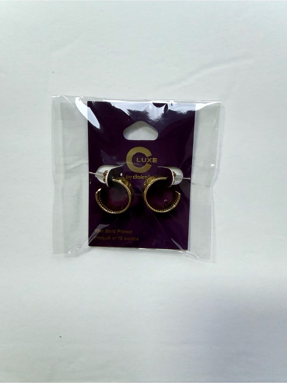 Luxe 18K Gold Plated Thick Hoop Earrings